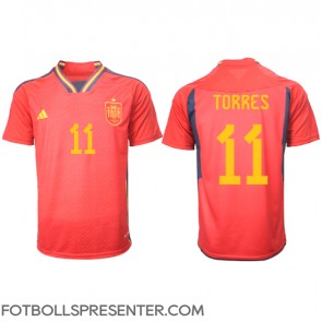 Spanien Ferran Torres #11 Hemma Matchtröja VM 2022 Kortärmad